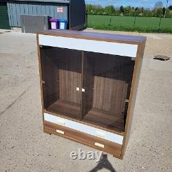 Large Glass door modern display unit storage cupboard over drawers by Dogtas