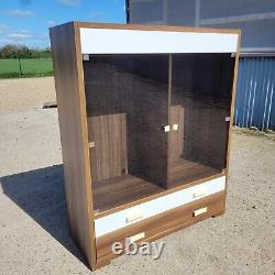 Large Glass door modern display unit storage cupboard over drawers by Dogtas