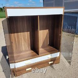 Large Glass door modern display unit storage cupboard over drawers by Dogtas