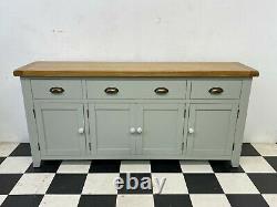 Large Hampshire painted oak sideboard four door three drawer RRP £529 Delivery