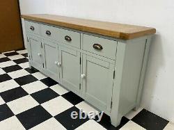 Large Hampshire painted oak sideboard four door three drawer RRP £529 Delivery