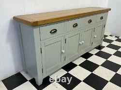 Large Hampshire painted oak sideboard four door three drawer RRP £529 Delivery