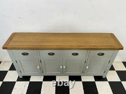 Large Hampshire painted oak sideboard four door three drawer RRP £529 Delivery