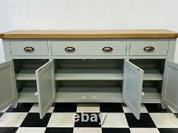 Large Hampshire painted oak sideboard four door three drawer RRP £529 Delivery