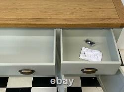 Large Hampshire painted oak sideboard four door three drawer RRP £529 Delivery