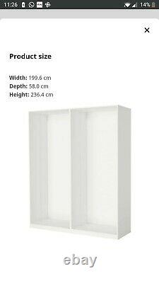 Large Ikea Pax Wardrobe Sliding Glass Doors With Drawers