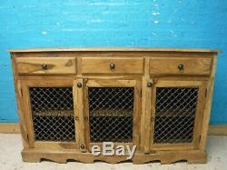 Large Jali / Sheesham Solid Wood 3door 3drawer Sideboard Visit Our Warehouseop