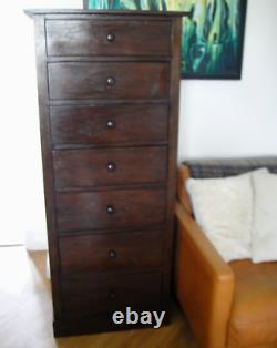 Large Lombok Solid Teak Tallboy Chest Of Drawers