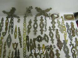 Large Lot of Lock Entries for Antique Furniture Drawer