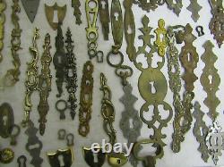 Large Lot of Lock Entries for Antique Furniture Drawer