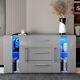 Large MDF Sideboard High Gloss 2 Doors & 3 Drawers TV Stand RGB LED Cabinet Unit