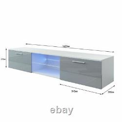 Large Modern LED TV Unit Cabinet Stand Matt Body High Gloss Doors Drawer 160CM