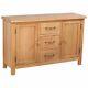 Large Oak Sideboard Chunky Rustic Solid Wood Cupboard Cabinet Unit Doors Drawers