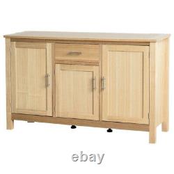 Large Oakridge Sideboard 3 Door 1 drawer Oak Colour chrome handles RRP £349.99