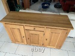 Large Oiled oak sideboard D=540, H=890, W=1600. 1 drawer, 3 door. Cost £500+
