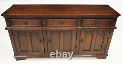 Large Old Charm Oak Sideboard Tudor Brown 3 Door 3 Drawer FREE UK Delivery