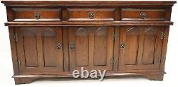 Large Old Charm Oak Sideboard Tudor Brown 3 Door 3 Drawer FREE UK Delivery