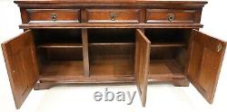 Large Old Charm Oak Sideboard Tudor Brown 3 Door 3 Drawer FREE UK Delivery