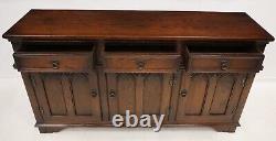 Large Old Charm Oak Sideboard Tudor Brown 3 Door 3 Drawer FREE UK Delivery