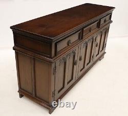 Large Old Charm Oak Sideboard Tudor Brown 3 Door 3 Drawer FREE UK Delivery