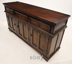 Large Old Charm Oak Sideboard Tudor Brown 3 Door 3 Drawer FREE UK Delivery