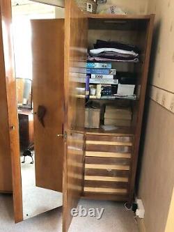 Large Old Wardrobe with 4 Doors and 11 Drawers