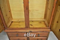 Large Pine 2 Door Wardrobe with 4 Drawers Ideal Shabby Chic Delivery Available