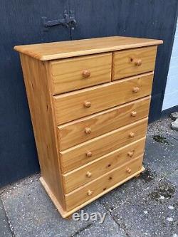 Large Pine Chest Of Drawers Seven Drawer
