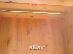 Large Pine Double Door Wardrobe With low Drawers