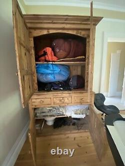 Large Pine Larder Pantry Cupboard Farmhouse 3 Drawers 4 Deep Shelves 220 X 140