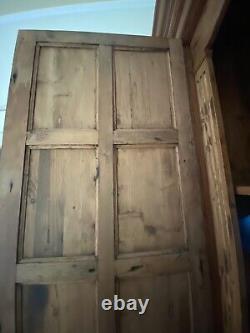 Large Pine Larder Pantry Cupboard Farmhouse 3 Drawers 4 Deep Shelves 220 X 140