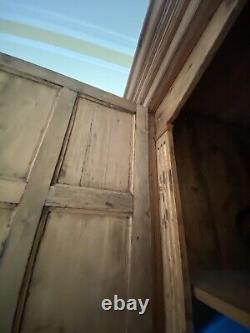Large Pine Larder Pantry Cupboard Farmhouse 3 Drawers 4 Deep Shelves 220 X 140