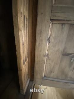 Large Pine Larder Pantry Cupboard Farmhouse 3 Drawers 4 Deep Shelves 220 X 140