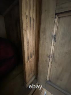 Large Pine Larder Pantry Cupboard Farmhouse 3 Drawers 4 Deep Shelves 220 X 140