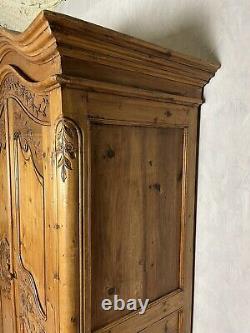 Large Pine Solid Wood Wardrobe Antique Vintage French Style Armoire