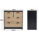 Large Rattan Cabinet 4 Drawers Chest Cupboard Sideboard TV Unit Stand 2 Doors