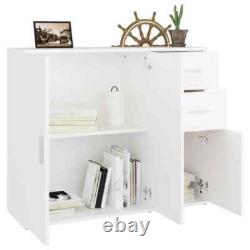 Large Rectangular Wooden Home Sideboard Storage Cabinet Unit 3 Doors 2 Drawers