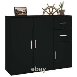 Large Rectangular Wooden Home Sideboard Storage Cabinet Unit 3 Doors 2 Drawers