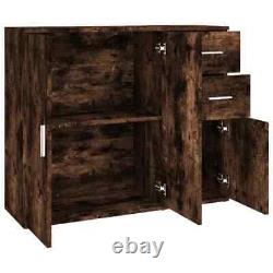 Large Rectangular Wooden Home Sideboard Storage Cabinet Unit 3 Doors 2 Drawers