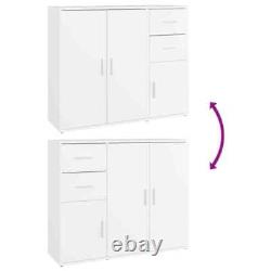 Large Rectangular Wooden Home Sideboard Storage Cabinet Unit 3 Doors 2 Drawers