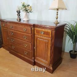 Large Reproduction Georgian Style Breakfront Crossbanded Sideboard