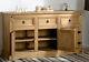 Large Rustic Sideboard Antique Solid Wood Cabinet Unit Drawers Cupboards Doors