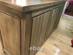 Large Rustic Solid Vintage Oak Haberdashery Chest Drawers Sideboard Cabinet