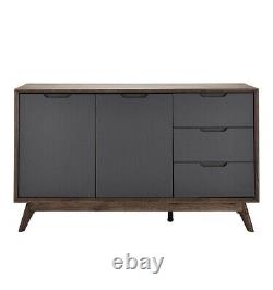 Large Scandinavian Sideboard 2 Door 3 Drawer Storage Cabinet Unit