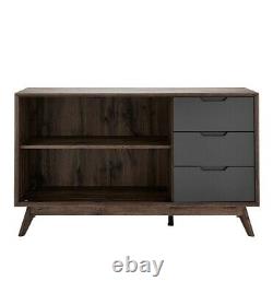 Large Scandinavian Sideboard 2 Door 3 Drawer Storage Cabinet Unit