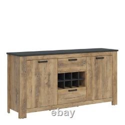 Large Sideboard 2 Doors, 2 Drawers, Wine Rack, Modern Storage Cabinet