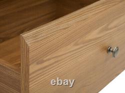 Large Sideboard Cabinet 156cm Unit 3 Drawer 3 Door Traditional Oak Effect Berg