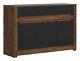 Large Sideboard Cabinet Unit Soft Close Doors Drawers Dark Oak Black Effect Ruso