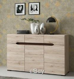 Large Sideboard Dresser Cabinet Light Oak finish Door Drawers Elpasso New Modern