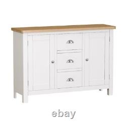 Large Sideboard Furniture White 3 Drawer 2 Door Jasmine Range Home Furniture